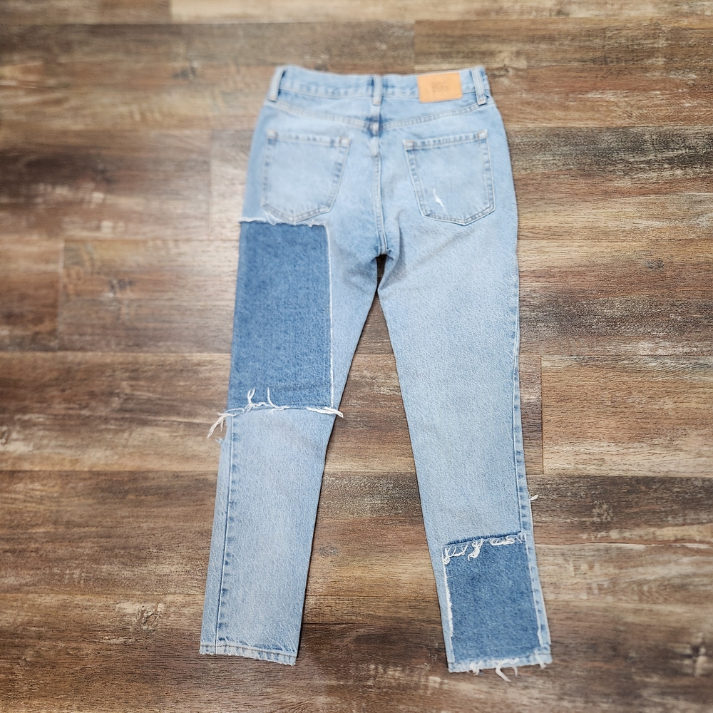 BDG Two-Tone Patch High Waist Distressed Ankle Jeans Size 28 - Picture 7 of 8
